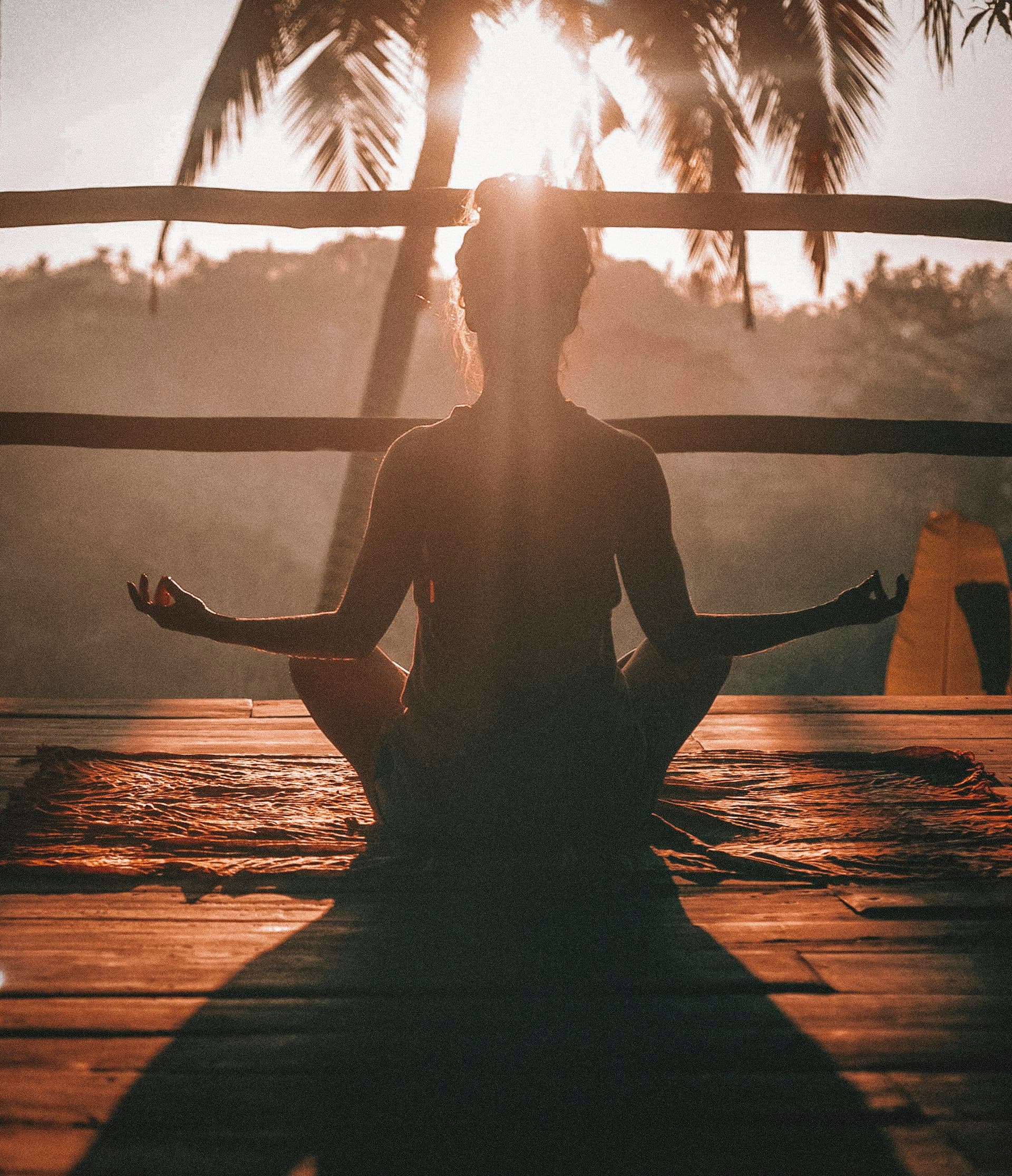 Peaceful morning wellness routine